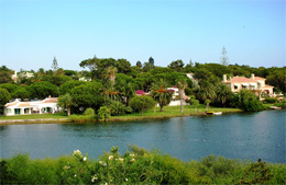 View of river with villa nearby